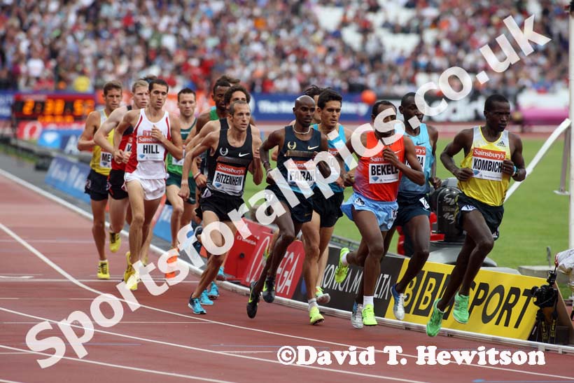 Mens 3000 metres,  2013 IAAF Diamond League, Sainsbury's Anniversary Games, Queen Elizabeth Olympic Park, London.